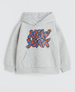 Boys Hoodie _ Grey Marl - cotton / poly